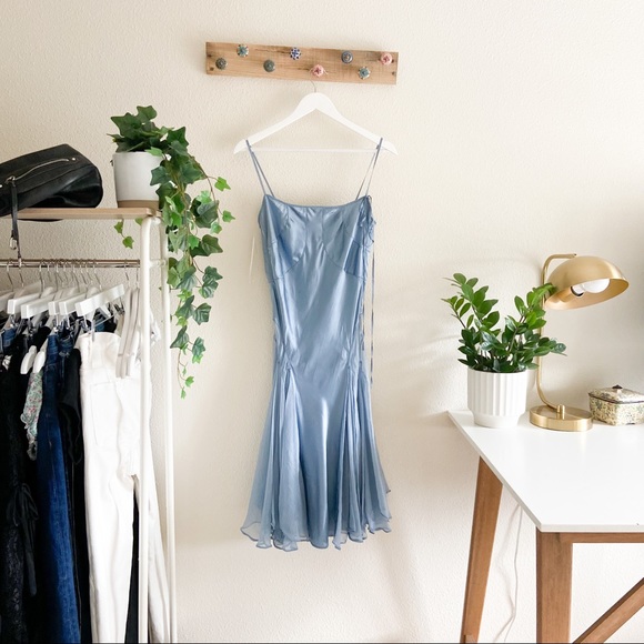 Max Studio Dresses & Skirts - Y2K 100% Silk Slip Dress Max Studio Blue sz 6